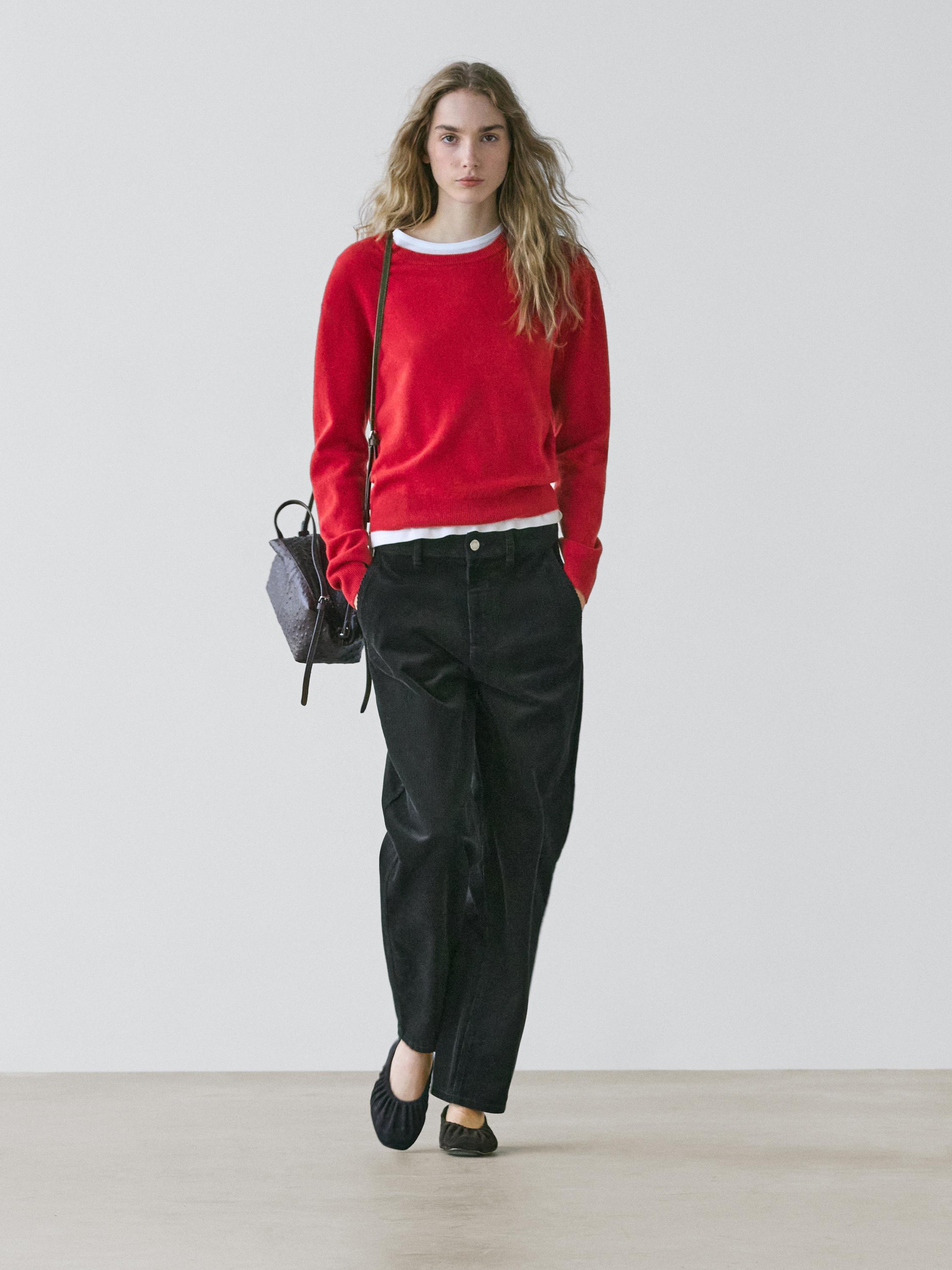 Barrel fit corduroy trousers